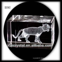 K9 3D Laser Subsurface Tiger Inside Crystal Block